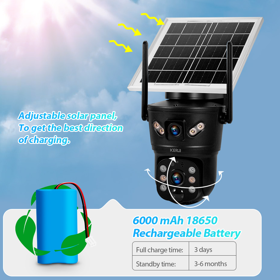 Home Security Tips - KERUI 6MP 4G SIM WiFi Solar