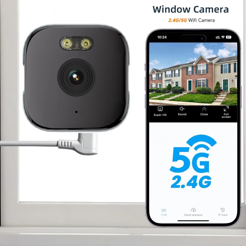 Home Security Technician - 4K Window Camera 5GHz WiFi Indoor