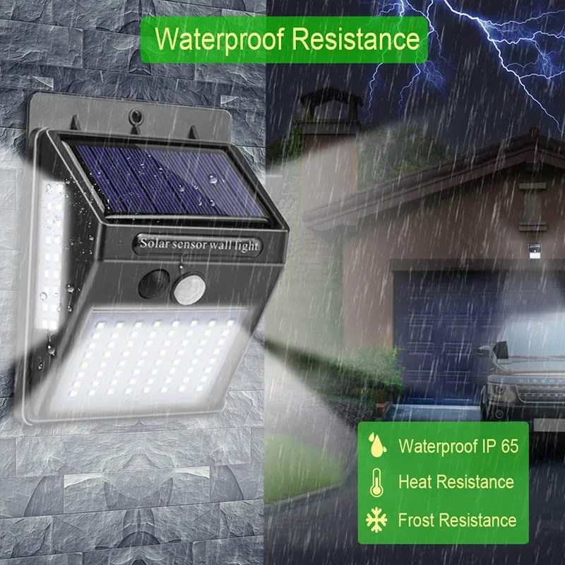 Home Security Yard Sensors - Outdoor Solar PIR Motion Sensor Wall