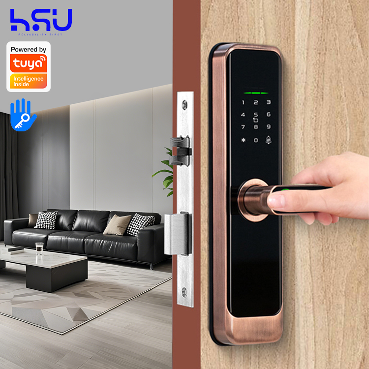 Home Security For Doors - Digital Smart Doorlock Passcode Home Wooden