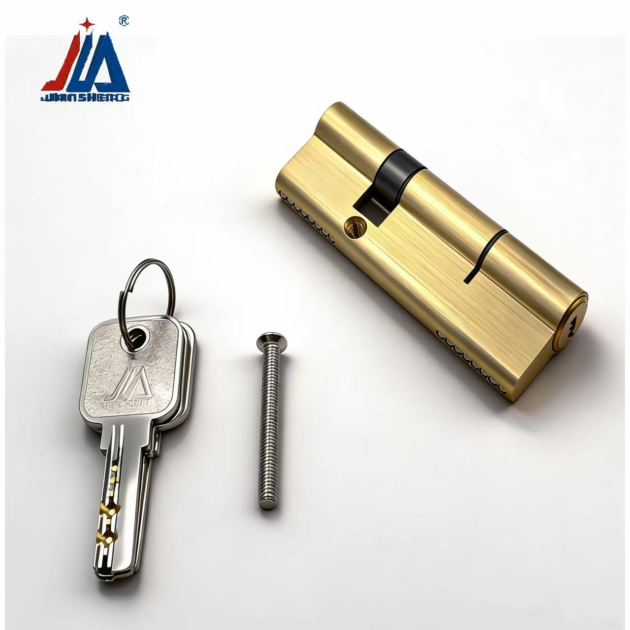 Home Security For Doors - Solid Brass Door Lock Cylinder Anti-Pick