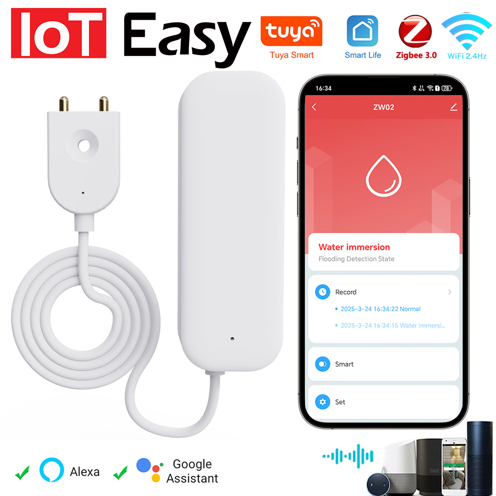 Home Security Device - Tuya WiFi ZigBee Water Sensor Leakage