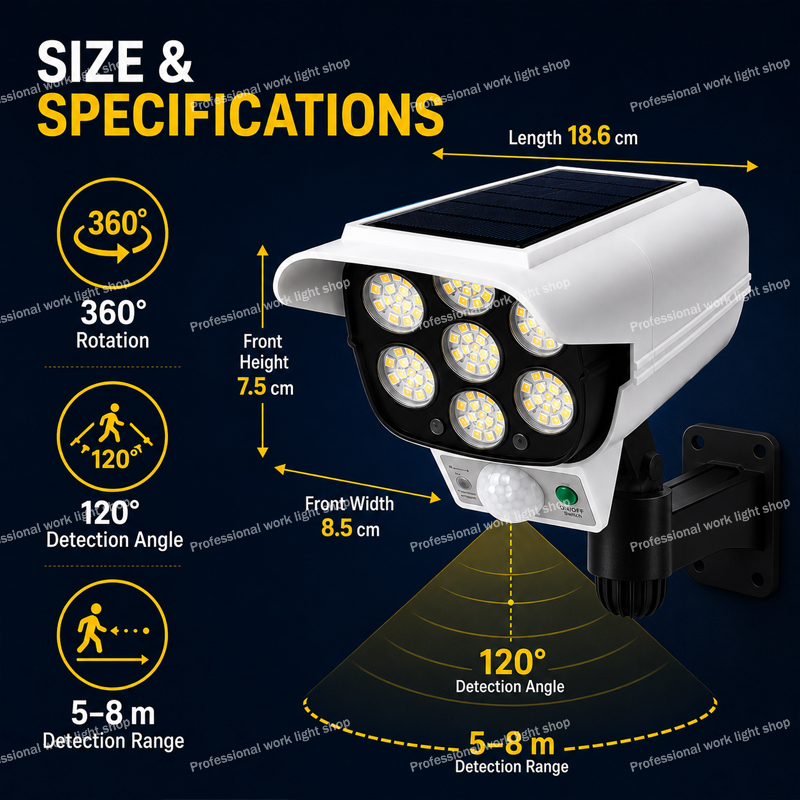 77 LED Solar Dummy Security Ca - огляд і ціна Home Security Yard Sensors
