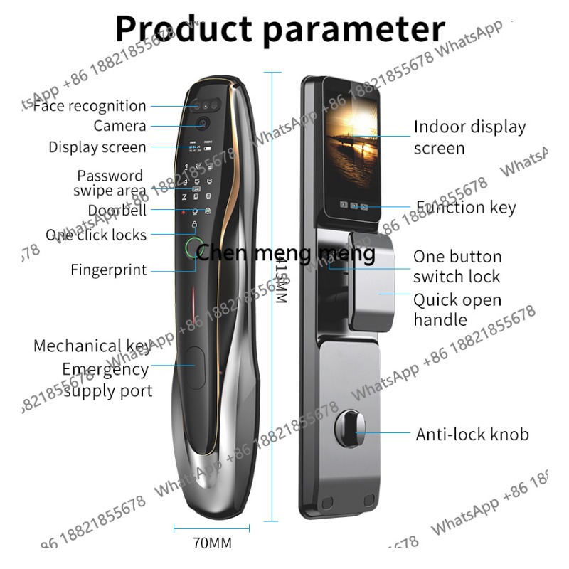 Security Fingerprint  Card Unl - огляд і ціна Home Security Front Door Camera