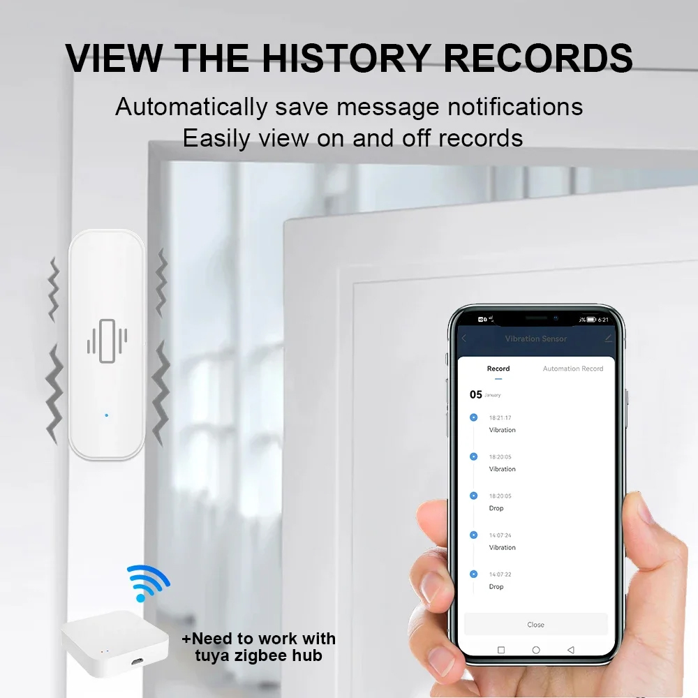 Smart ZigBee Vibration Sensor  - огляд і ціна Home Security Device