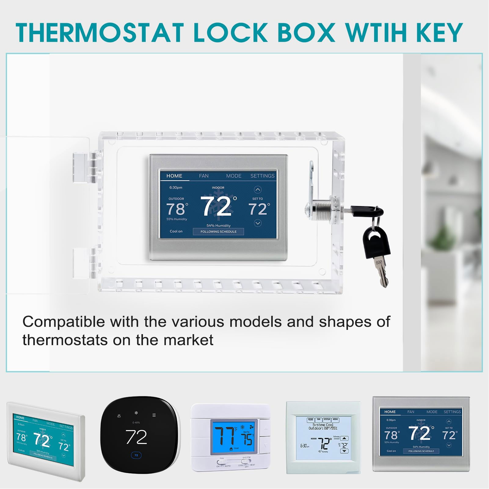 Thermostat Lock Box Clear Acry - огляд і ціна Home Security Firms
