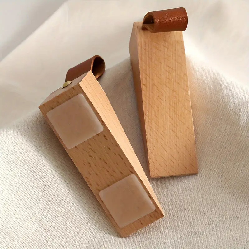 1pc Solid Wood Door Stopper -  - огляд і ціна Home Security Jammers