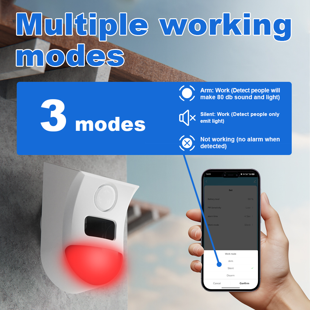 Tuya WiFi Solar Motion Sensor  - огляд і ціна Home Security Yard Sensors