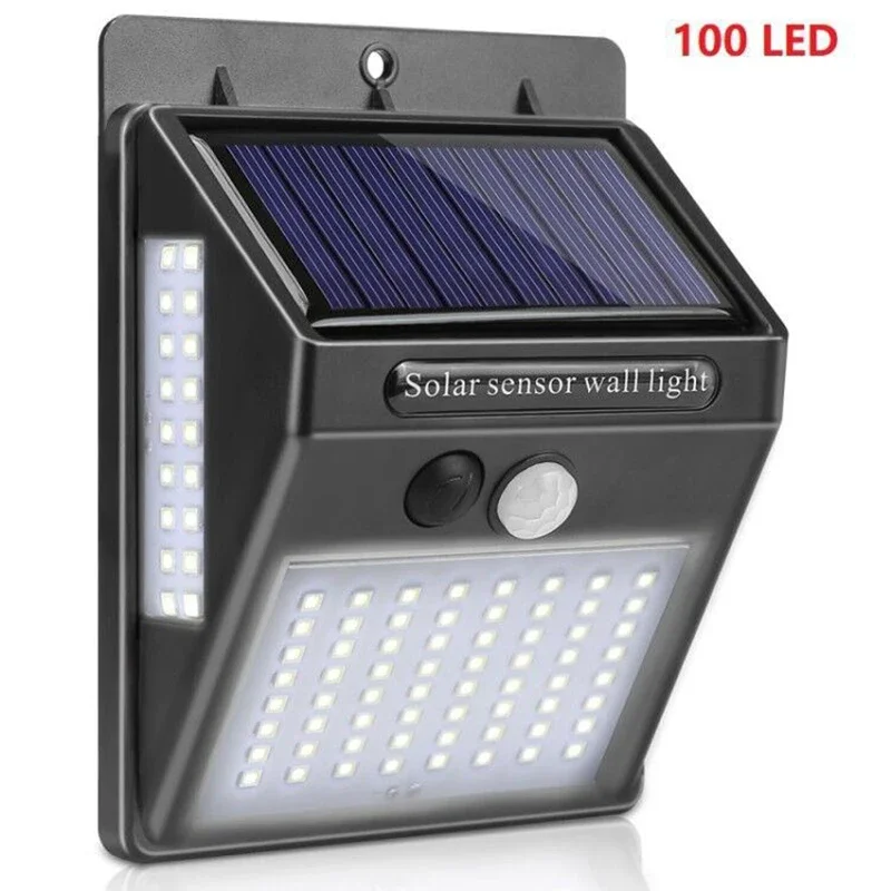 Outdoor Solar 100 LED PIR Moti - огляд і ціна Home Security Yard Sensors