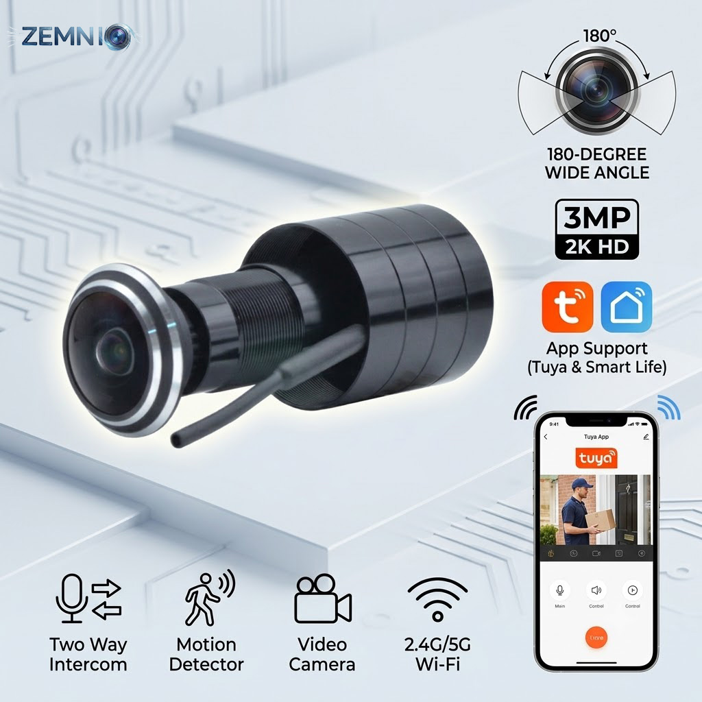 180° 3MP 2K Peephole Camera,5G - огляд і ціна Home Security Front Door Camera
