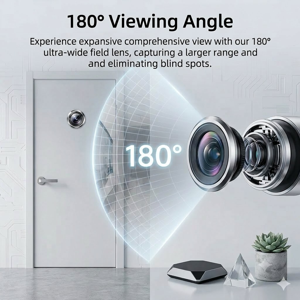 180° 3MP 2K Peephole Camera,5G - огляд і ціна Home Security Front Door Camera