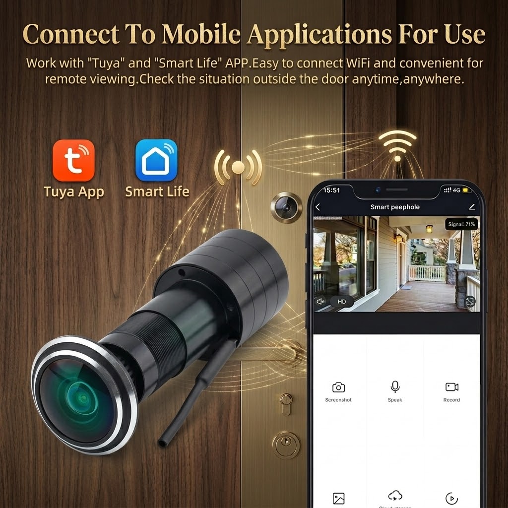 180° 3MP 2K Peephole Camera,5G - огляд і ціна Home Security Front Door Camera