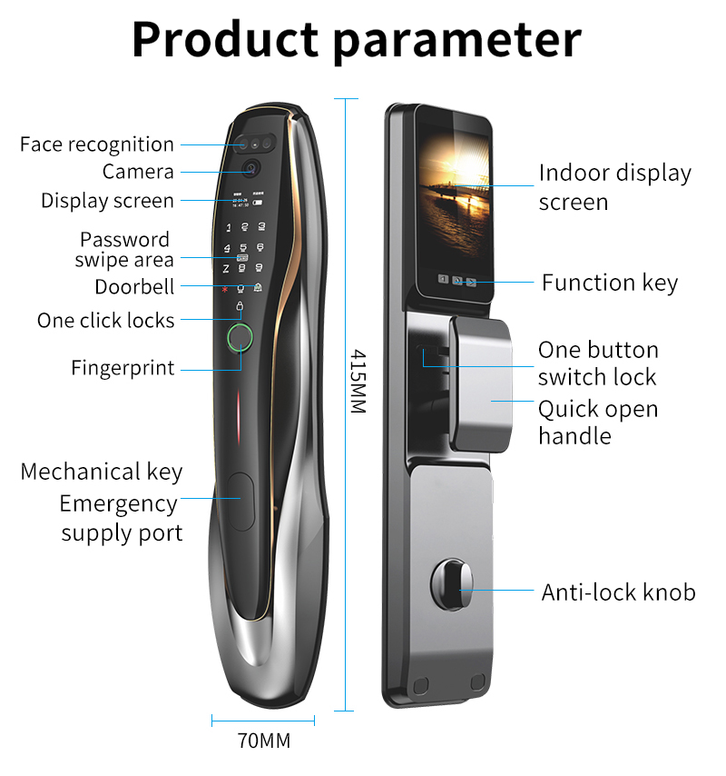 TYSH Tuya Security Fingerprint - огляд і ціна Home Security Front Door Camera